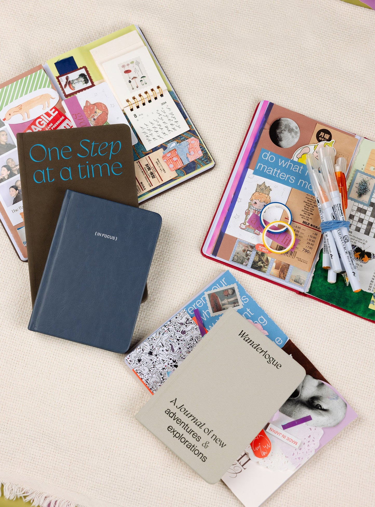 Wanderlogue Compact Blank and Lined Notebook