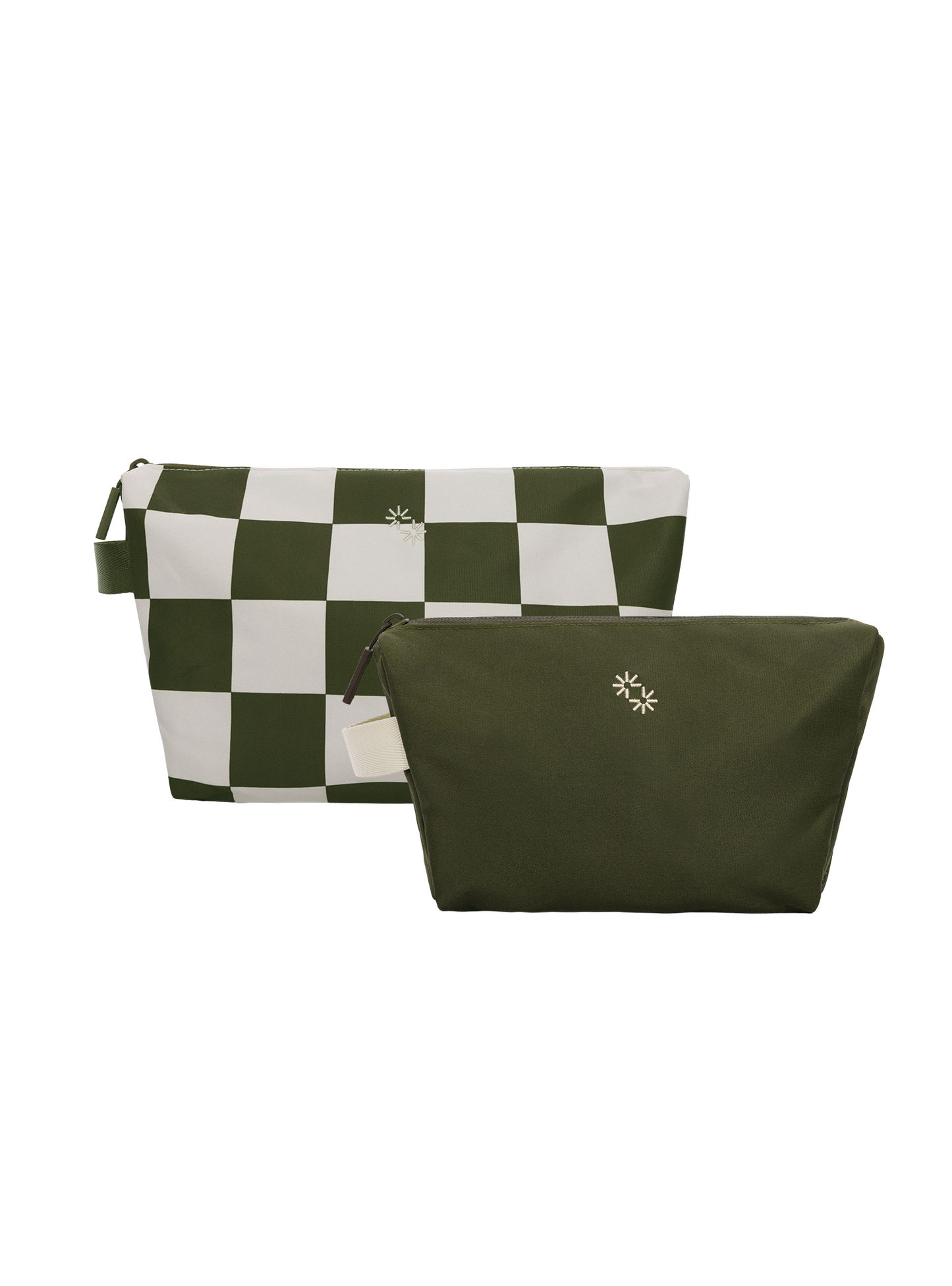 Travel Pouches (Checkerboard Olive)