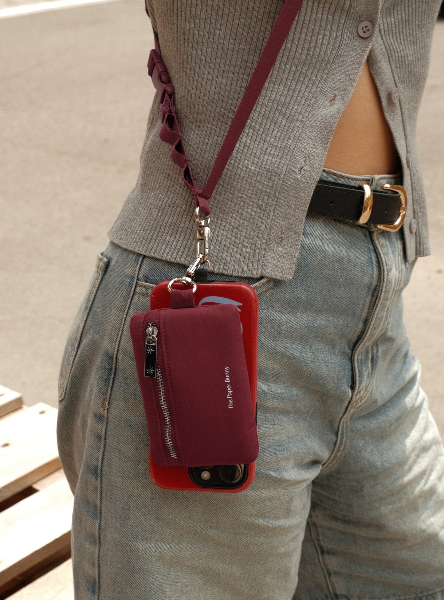 Commuter Phone Strap (Berry)