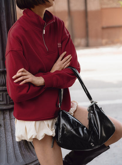 Half Zip Sweater (Merlot)