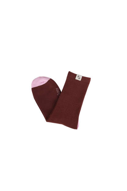 Ribbed Knit Socks (Jam)