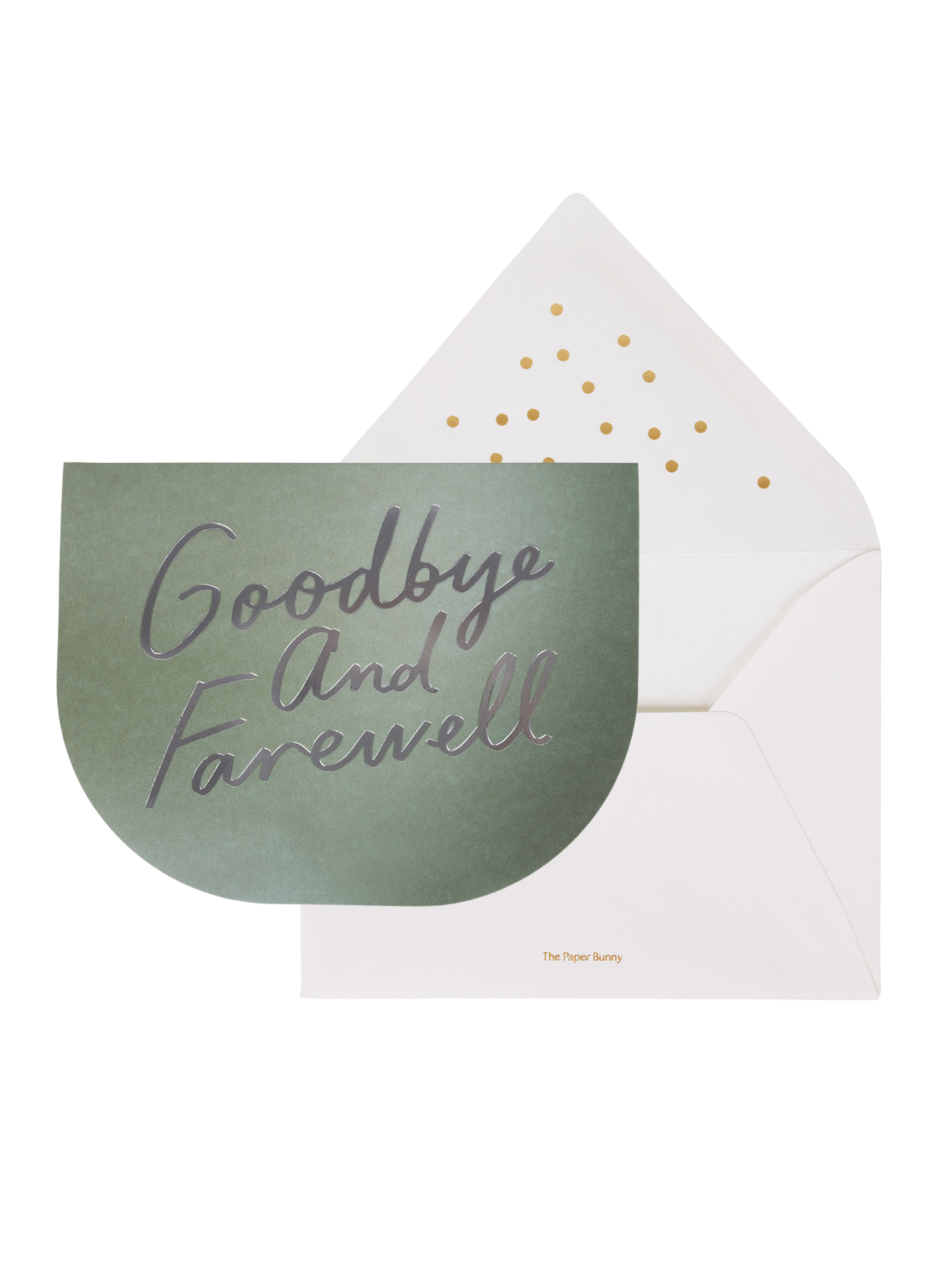Goodbye & Farewell Greeting Card (Green Ombre)