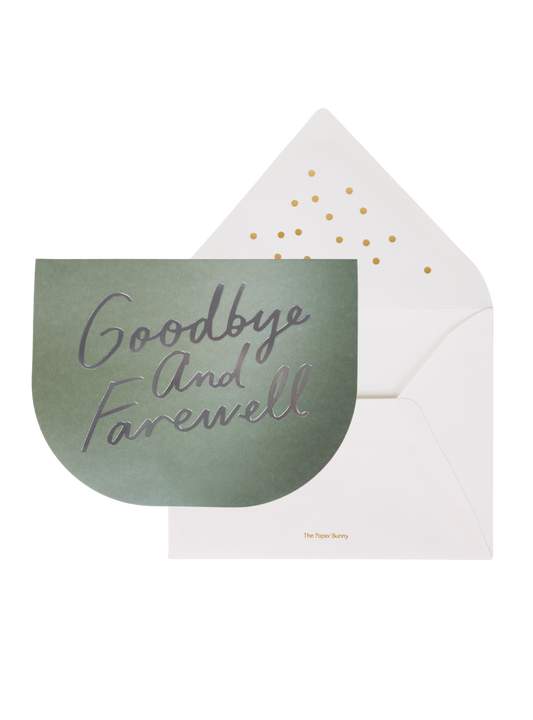 Goodbye & Farewell Greeting Card (Green Ombre)