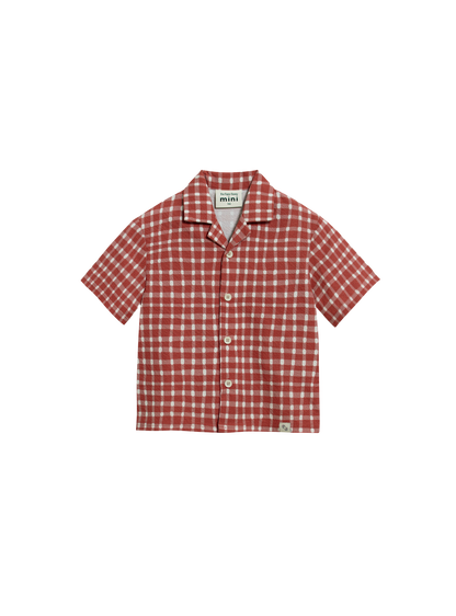 Mini Resort Shirt (Seersucker Gingham)