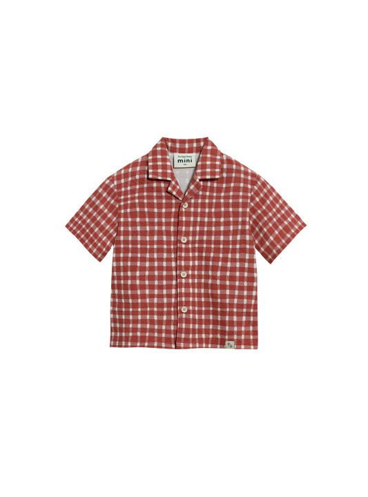 Mini Resort Shirt (Seersucker Gingham)