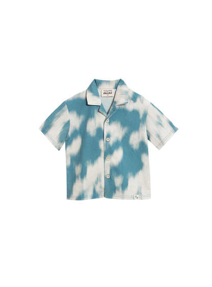 Mini Resort Shirt (Seersucker Sky)