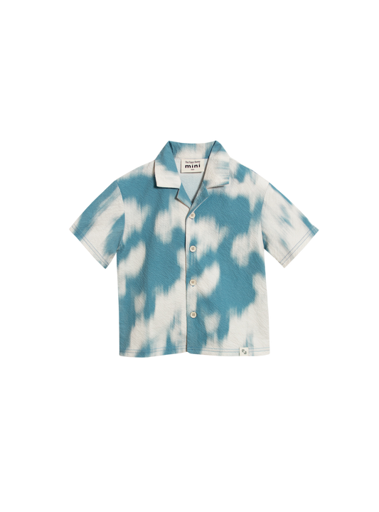 Mini Resort Shirt (Seersucker Sky)