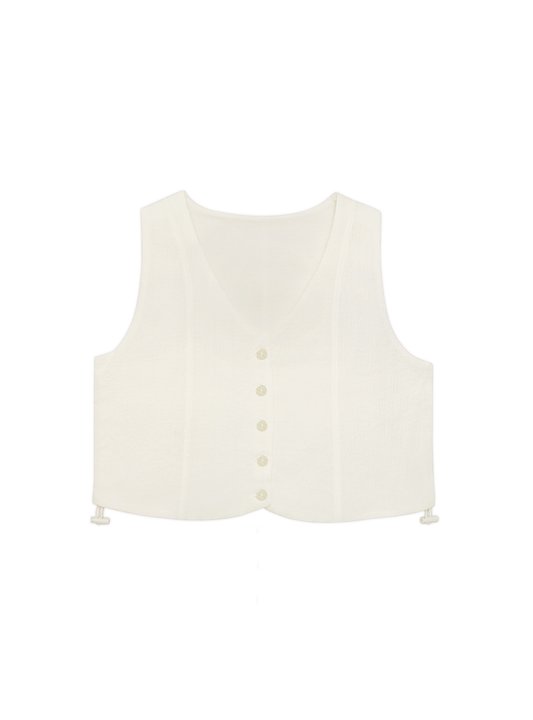 Multi-Way Vest Top (Seersucker Bone)