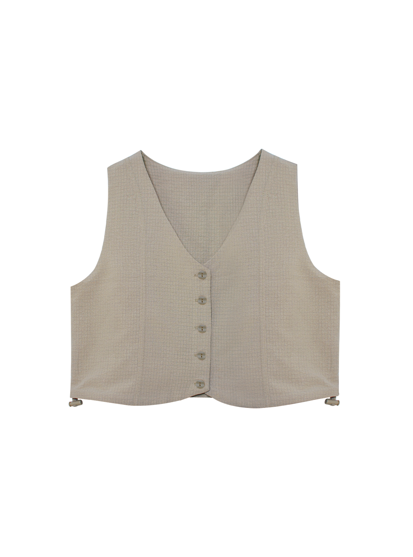 Multi-Way Vest Top (Seersucker Taupe)