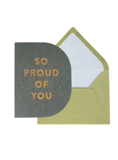 So Proud Of You Greeting Card (Black)