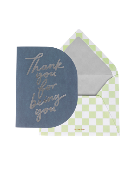 Thank You For You Greeting Card (Navy)