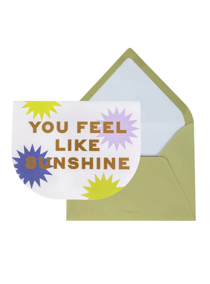 You Feel Like Sunshine Greeting Card (Lime)
