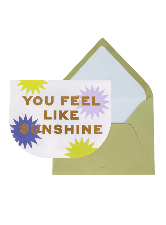 You Feel Like Sunshine Greeting Card (Lime)