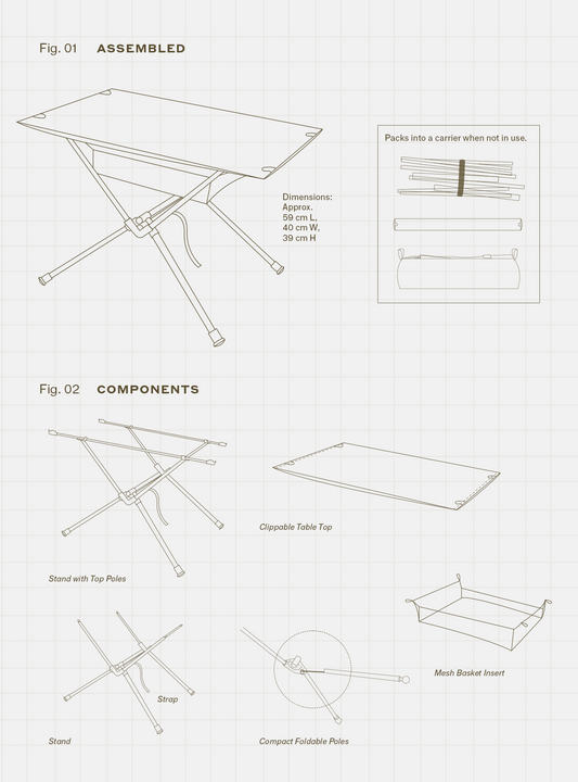 Basecamp Table (Cocoa Quilt)