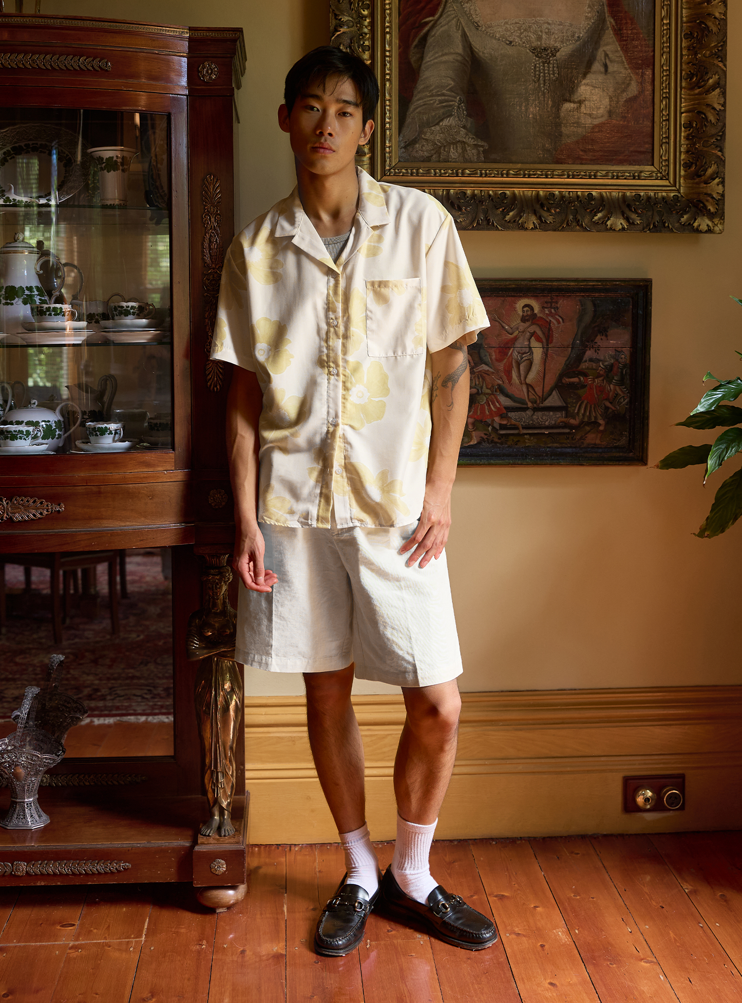 Resort Shirt (Poppy Creme)