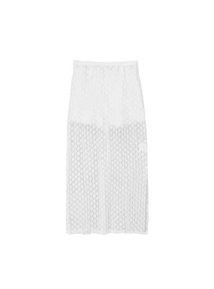 Lace Column Skirt (Eggshell)