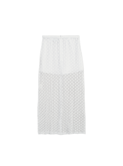 Lace Column Skirt (Eggshell)