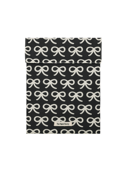 Large Pocket Pouch (Ribbons Black)