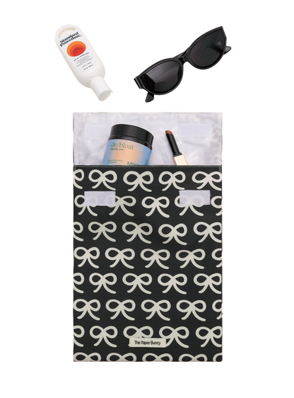 Large Pocket Pouch (Ribbons Black)