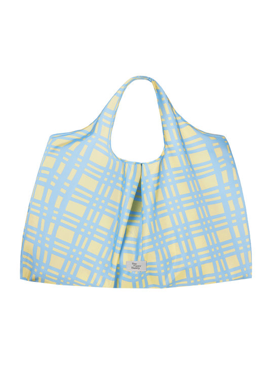 Large Reusable Tote (Checkered Beach)