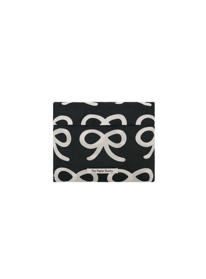 Large Reusable Tote (Ribbons Black)