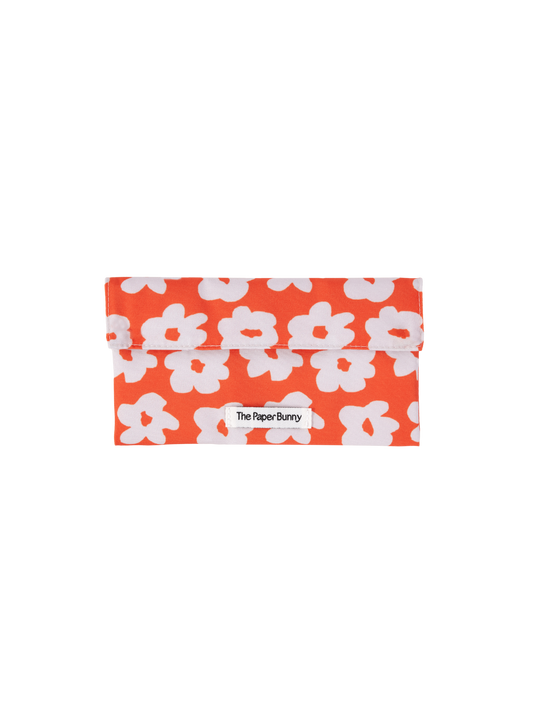 Mini Pocket Pouch (Daisies Scarlet)