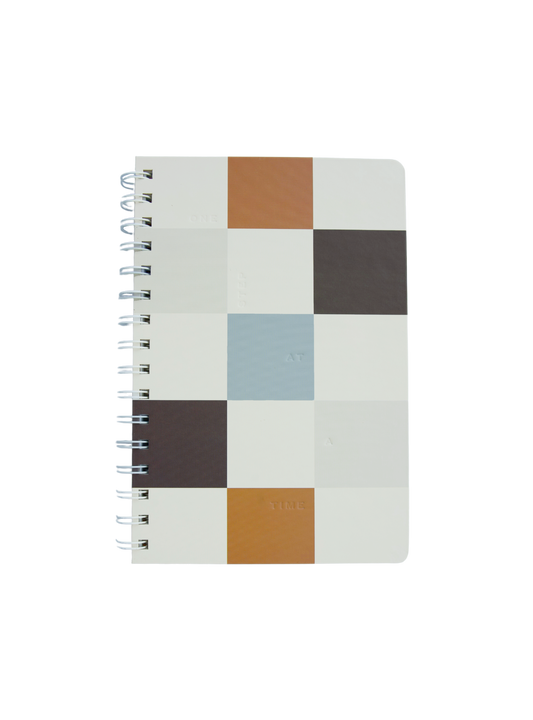 One Step At A Time Ring Bound A5 Lined and Blank Notebook