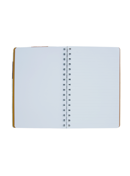 One Step At A Time Ring Bound A5 Lined and Blank Notebook