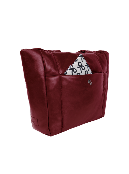 Puffer Shopper (Rich Dark Cherry)