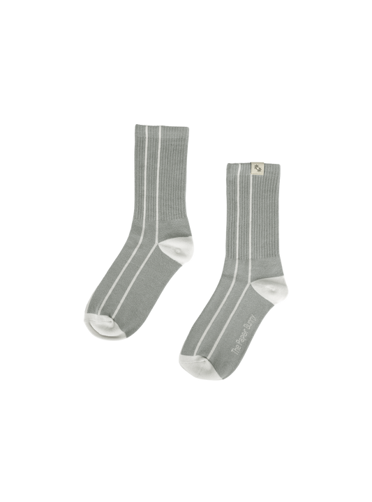 Ribbed Knit Socks (Herring)