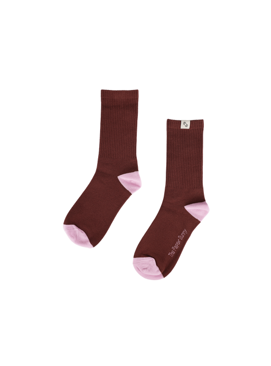 Ribbed Knit Socks (Jam)