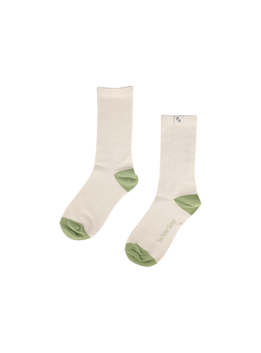 Ribbed Knit Socks (Vanilla)