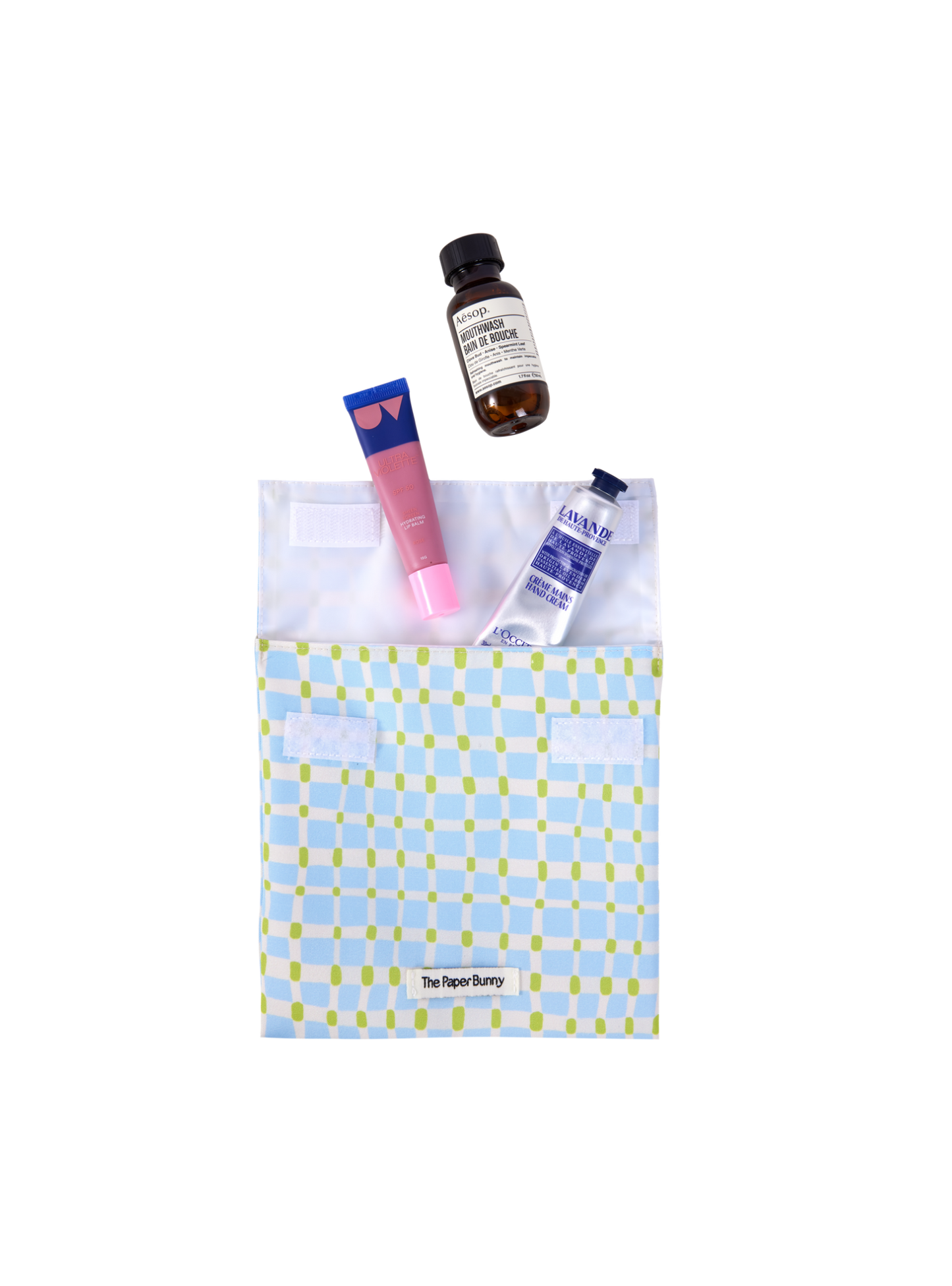 Regular Pocket Pouch (Plaid Sky)