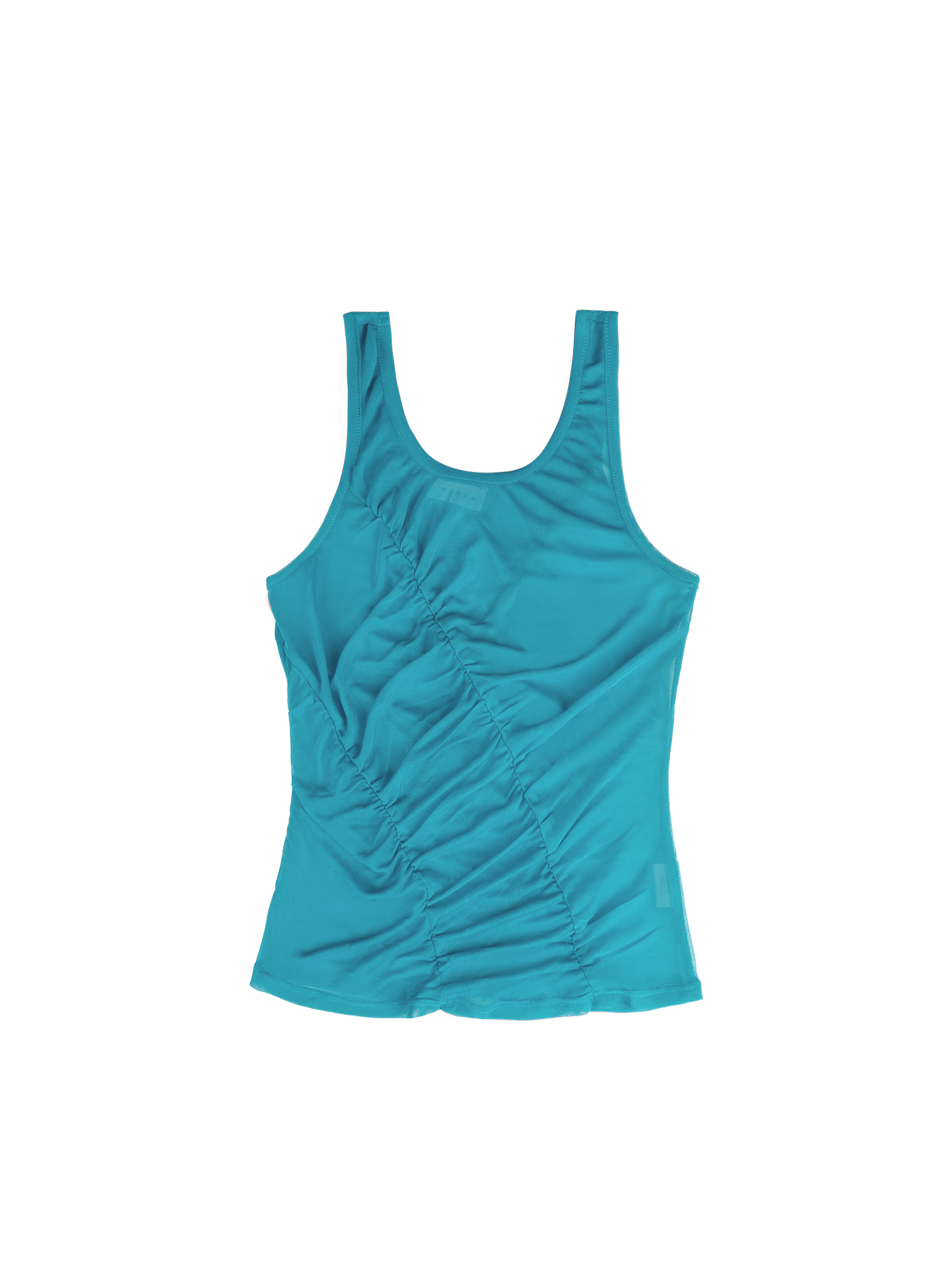 Sheer Ruched Tank (Electric)