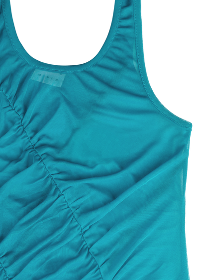 Sheer Ruched Tank (Electric)