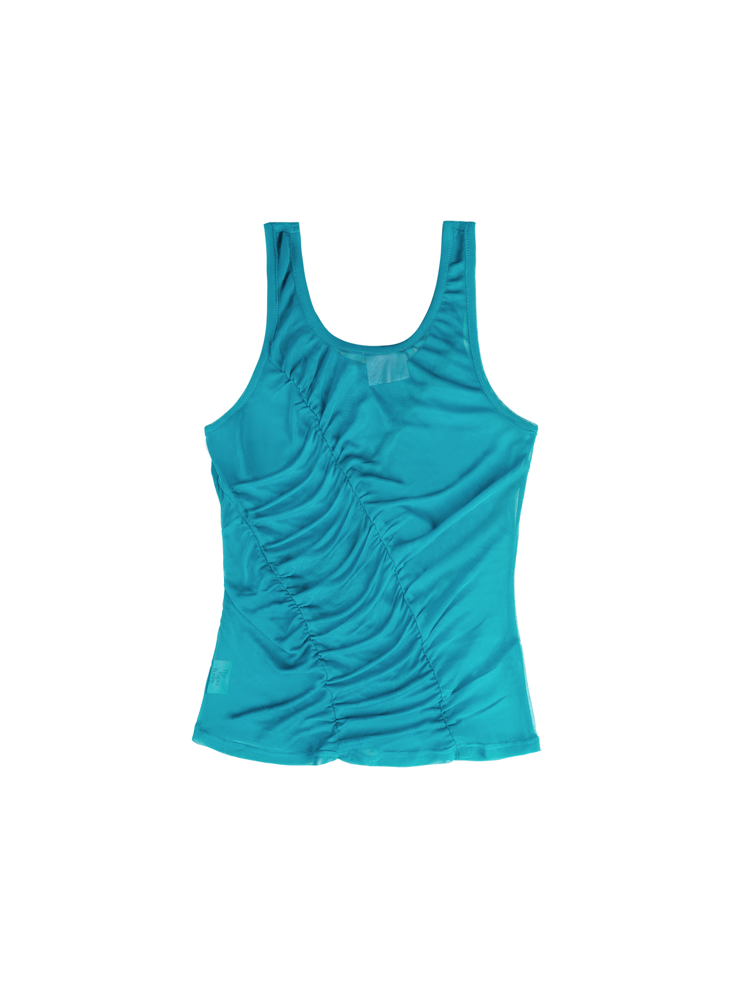 Sheer Ruched Tank (Electric)