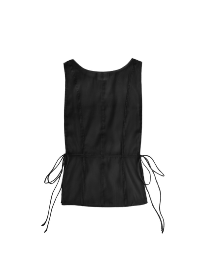Side Tie Layer Top (Smoke)