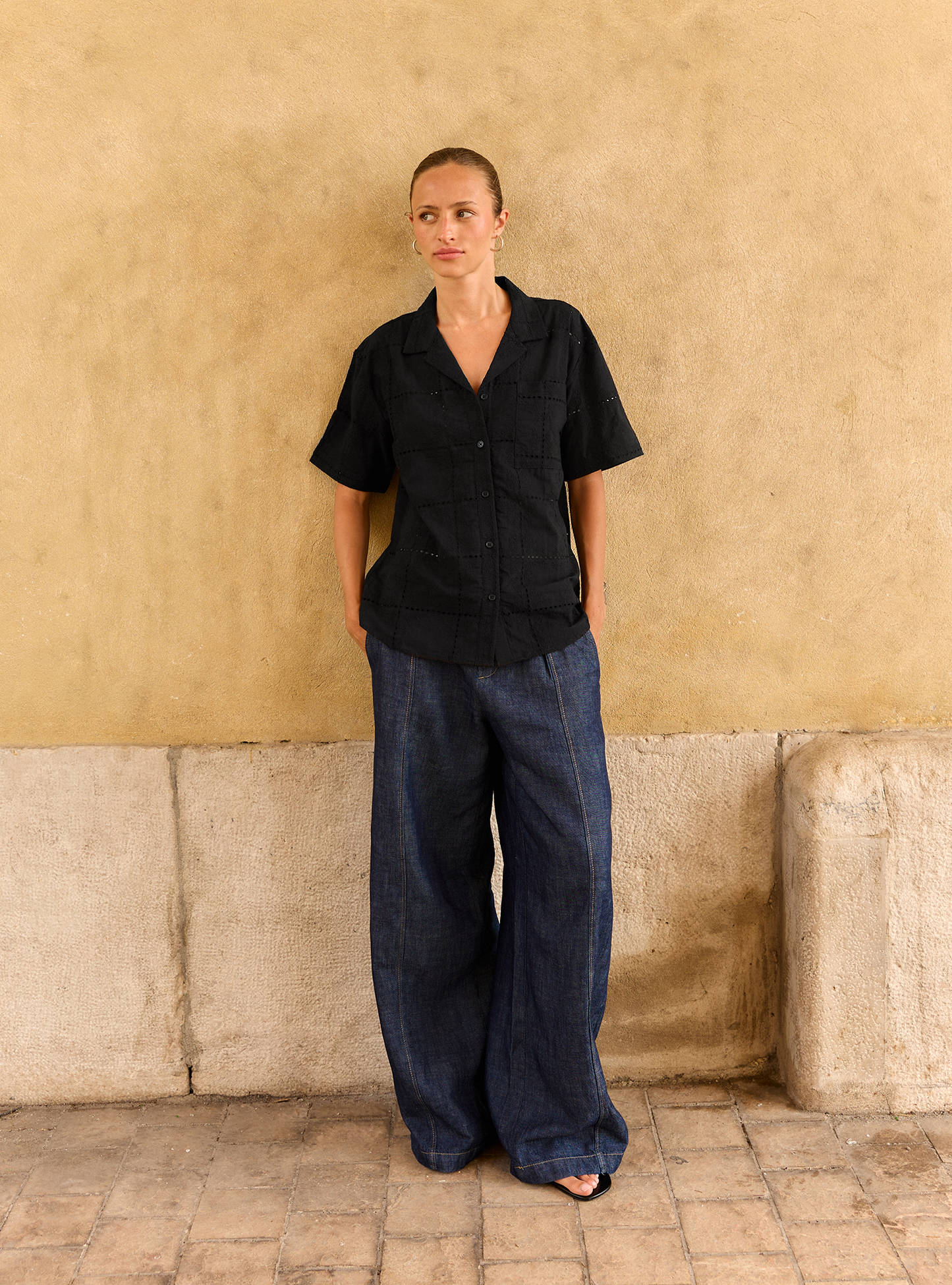 Resort Shirt (Broderie Black)