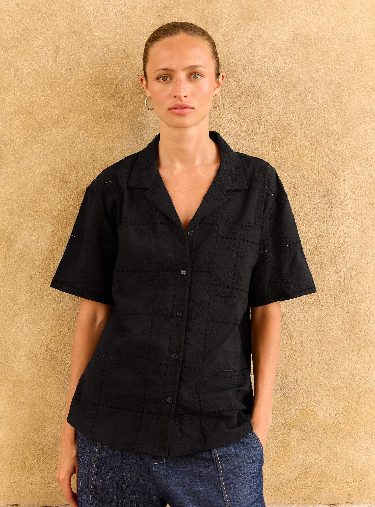 Resort Shirt (Broderie Black)