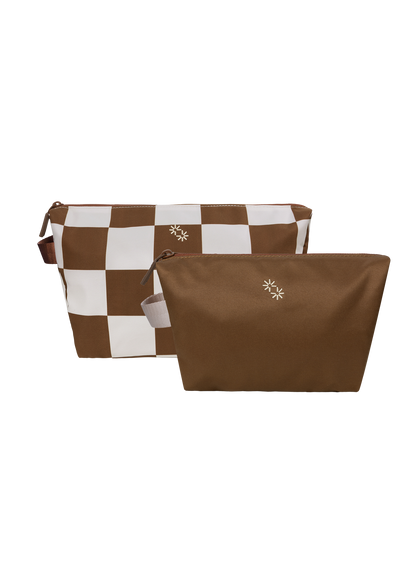 Travel Pouches (Checkered Cocoa)