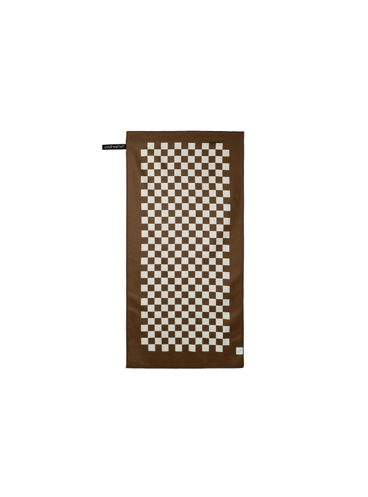 Mini Travel Towel (Checkered Cocoa)